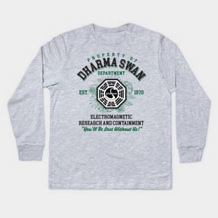 Property of Dharma Swan Department Kids Long Sleeve T-Shirt
